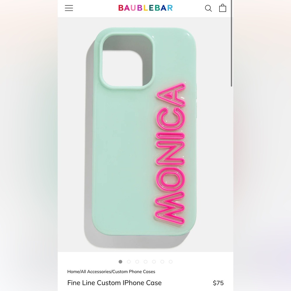 Fine Line Custom BaubleBar iPhone 15 Pro Max Case